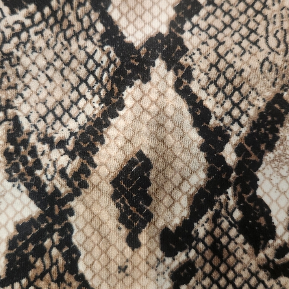 Snake-Print Long Sleeve Tie-Waist Midi Dress - Picture 8 of 10